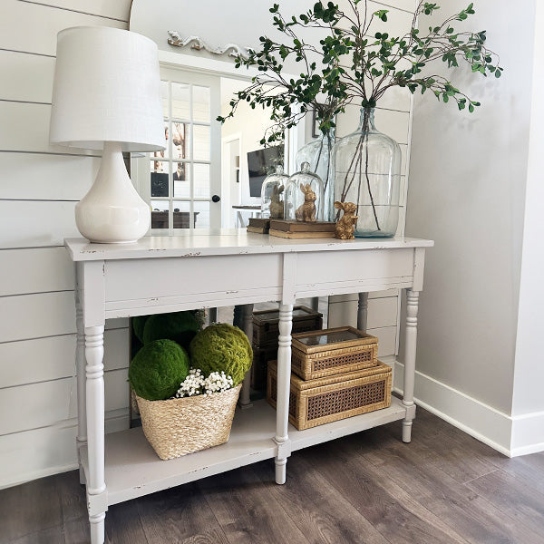 Grey Weathered Finish Wood Console Table Whats trending ABH