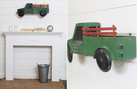 Distressed Green Truck Wall Shelf General DCI