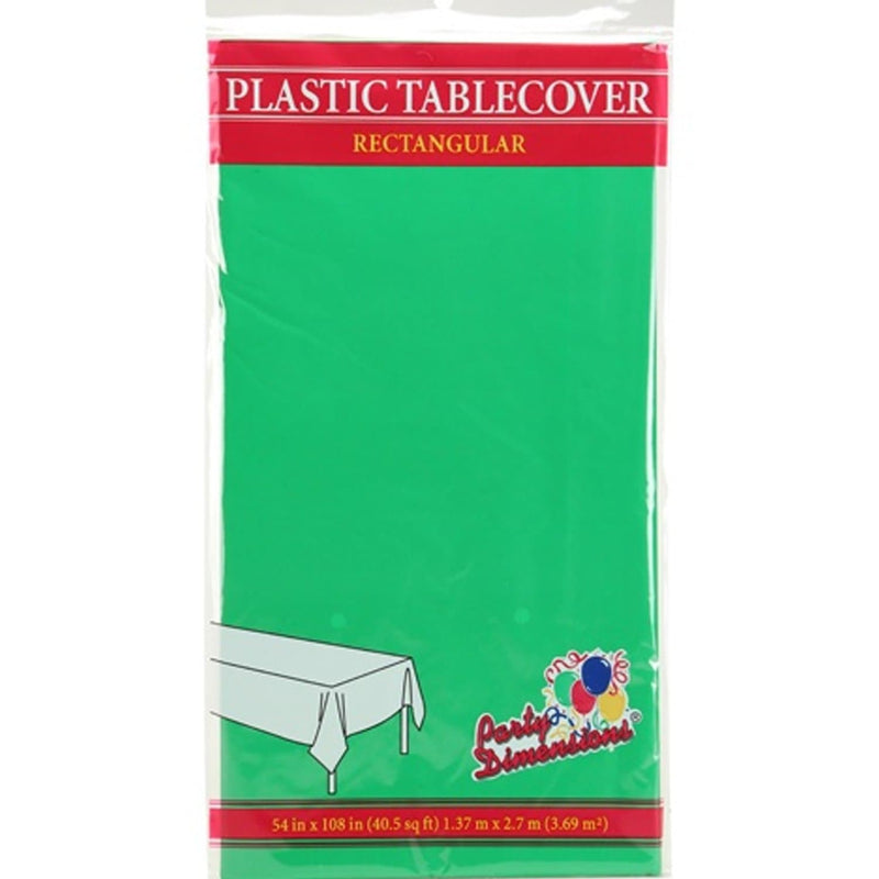 Load image into Gallery viewer, Tablecover Plastic Green Rectangular 54&#39;&#39; X 108&#39;&#39; Table Cover Party Dimensions
