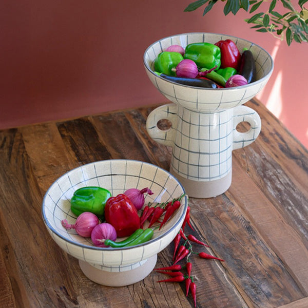 Load image into Gallery viewer, Grid Design Ceramic Compote, Choose Your Style Whats trending KAL
