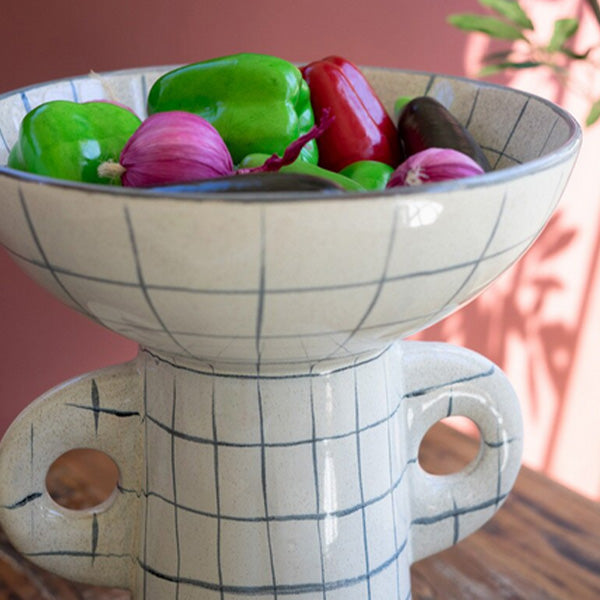 Load image into Gallery viewer, Grid Design Ceramic Compote, Choose Your Style Whats trending KAL
