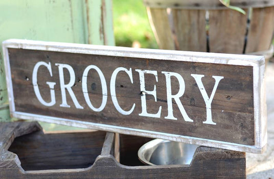 Distressed Wood Grocery Sign General PPD