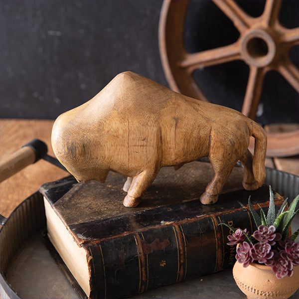 Hand-Carved Bison Figurine General CT