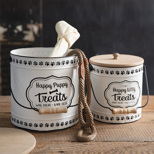 Vintage Pet Treat Canisters, Set of 2 General CT