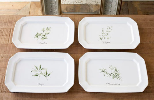 Herbal Print Platters Set of 4 General PHC