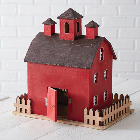 Red Holiday Miniature Building Wood Lantern, Choose Your Style General CT