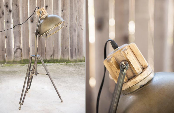 Vintage Metal Tripod Lamp General DCI