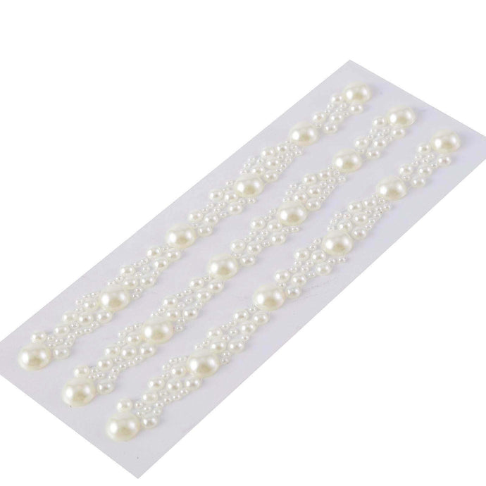 Ivory Self Adhesive Pearl Rhinestone Stickers, DIY Craft Peel and Stick Gem Stickers Decorations PROstorez Default Title