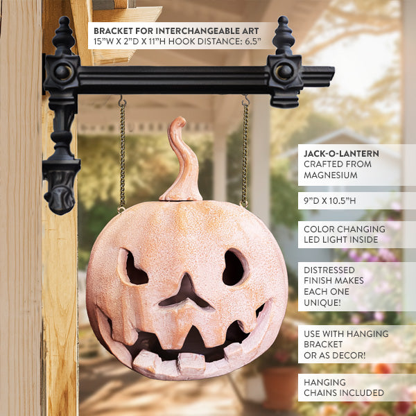 Load image into Gallery viewer, Multi-color LED Jack-O-Lantern With Bracket Option | Our &quot;Fall&quot; Signs Of The Seasons Edition General ABH
