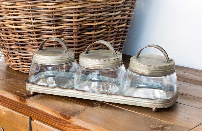 Glass Storage Jars Set of 3 General PHC