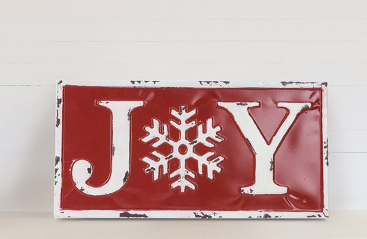 Embossed Snowflake "Joy" Sign General DCI