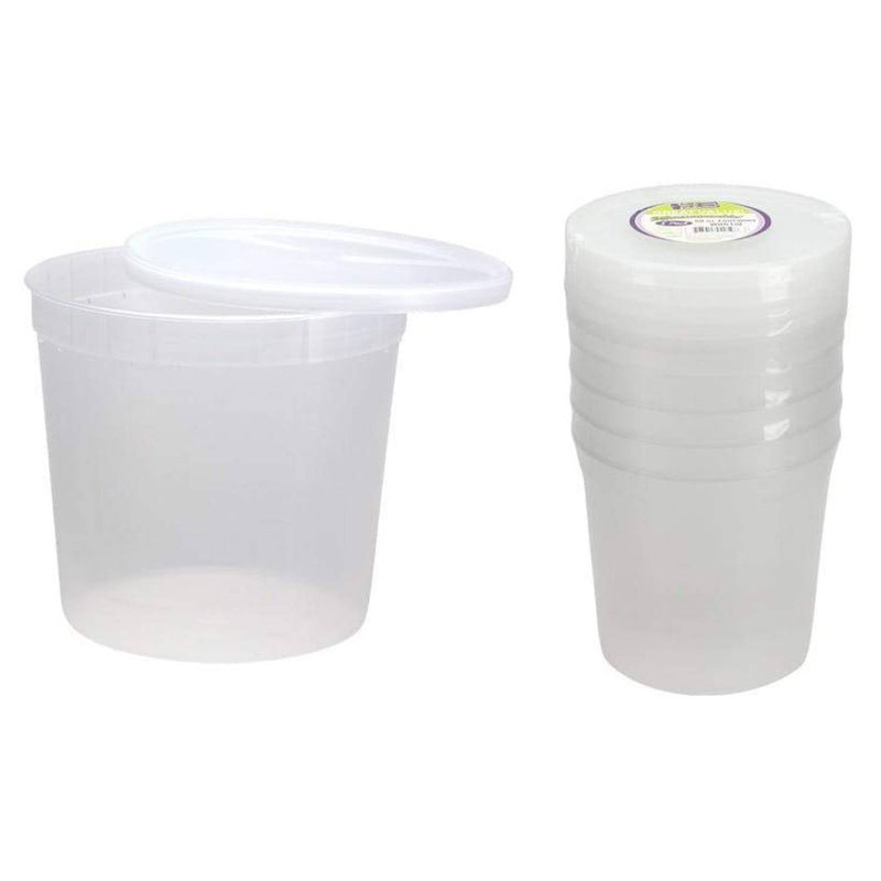 Load image into Gallery viewer, Extra Strong Quality Plastic Deli Container with Lids 80 oz Food Storage &amp; Serving VeZee
