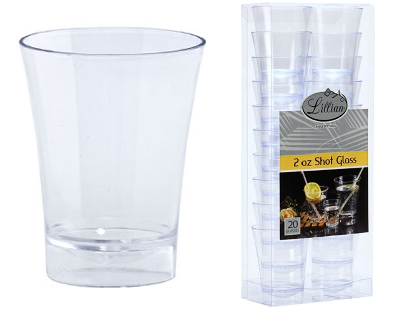 Load image into Gallery viewer, Clear XTRA HEAVY WEIGHT Plastic Shot Cup 2 oz Cups Lillian
