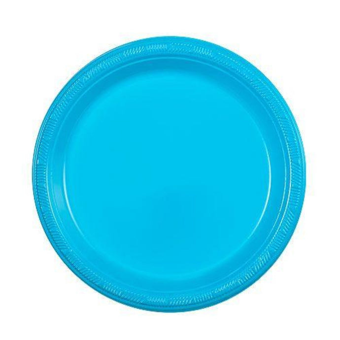 99¢ Island Blue Round Plastic Plate 7