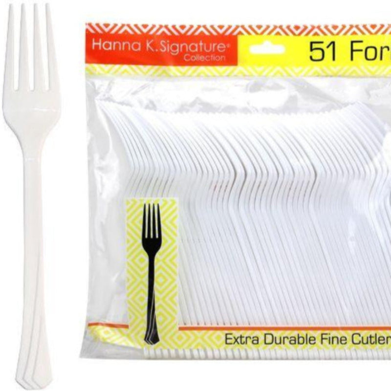 Load image into Gallery viewer, Hanna K. Signature Heavyweight Pearl Plastic Fork Cutlery Hanna K Signature
