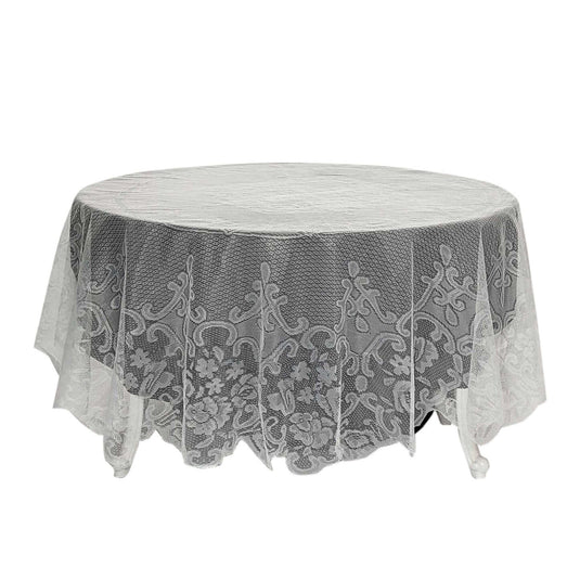 Lace 90" Round Tablecloth Ivory - Premium Design for Versatile Table Decor Tablecloths PROstorez Default Title