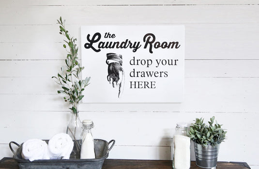 Enamel Laundry Room Sign General VIP