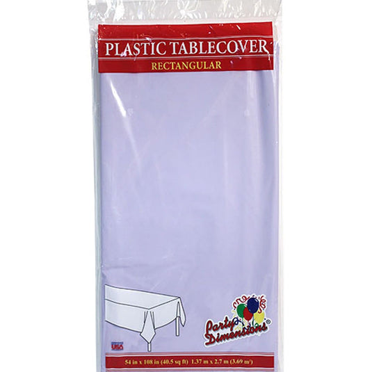 Tablecover Plastic Lavender Rectangular 54'' X 108'' Table Cover Party Dimensions