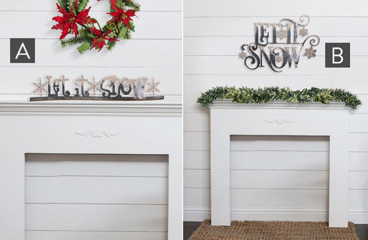 Galvanized Metal Let It Snow Sign Pick Your Style General DCI