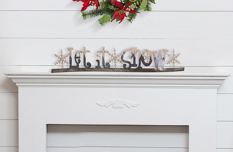 Load image into Gallery viewer, Galvanized Metal Let It Snow Sign Pick Your Style General DCI
