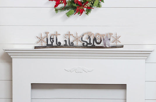 Galvanized Metal Let It Snow Sign Pick Your Style General DCI