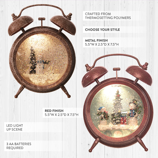 Load image into Gallery viewer, Alarm Clock Light Up Christmas Globe, Choose Your Color Whats trending TP
