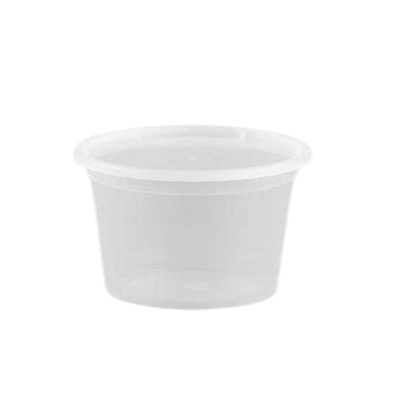 Load image into Gallery viewer, 16oz Lightweight Clear Plastic Round Deli Container with Lids Food Storage &amp; Serving VeZee
