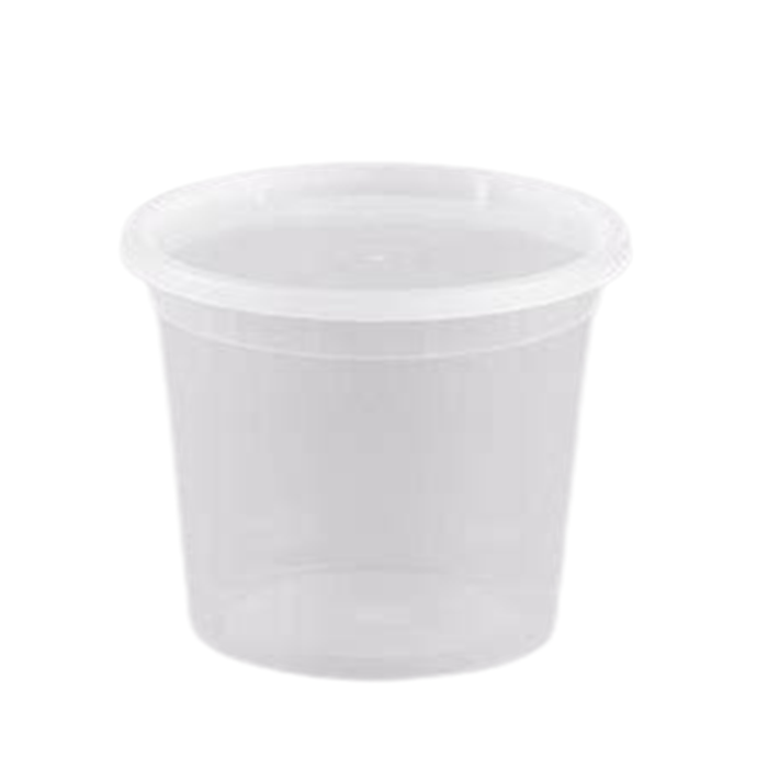 25 oz Light Weight Food Storage Container Round Clear Food Storage & Serving VeZee