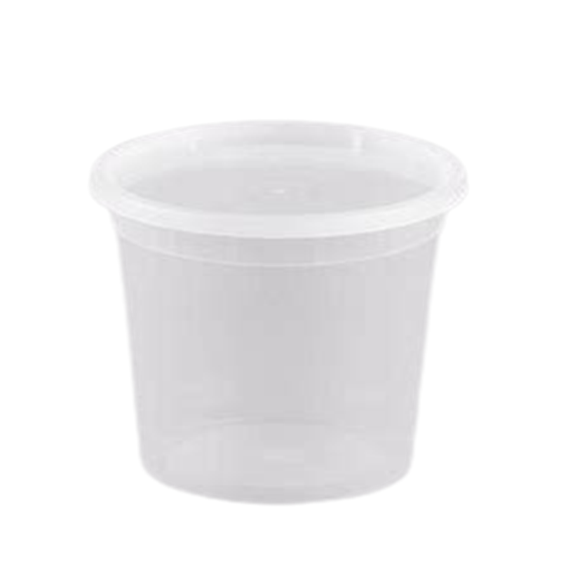 Load image into Gallery viewer, 25 oz Light Weight Food Storage Container Round Clear Food Storage &amp; Serving VeZee
