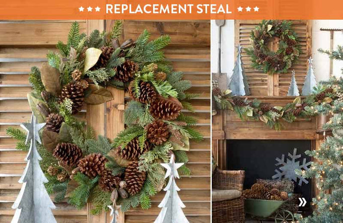 Pinecone Magnolia Leaf Wreath General PHC