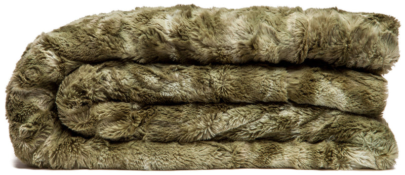 Load image into Gallery viewer, Wolf Faux Fur Throw Blanket
