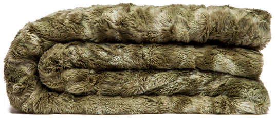 Wolf Faux Fur Throw Blanket