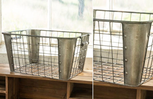 Metal Mail Basket With Handles General PHC