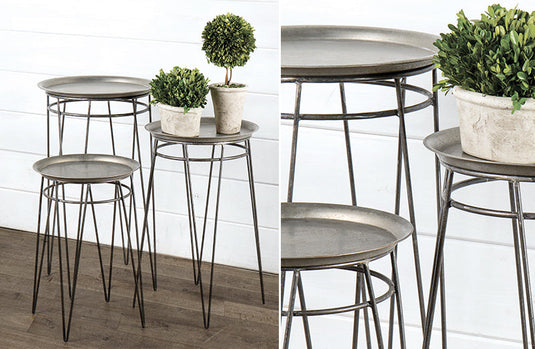 Industrial Accent Tables Set of 3 General WG