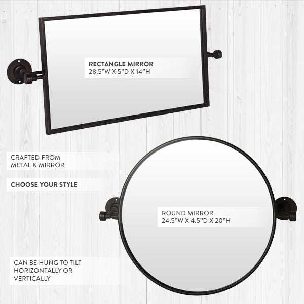 Load image into Gallery viewer, Industrial Metal Swivel Mirror, Pick Your Style Whats trending VIP
