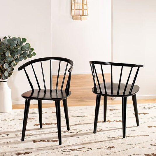 Black Wooden Side Chairs, Set of Two General RH