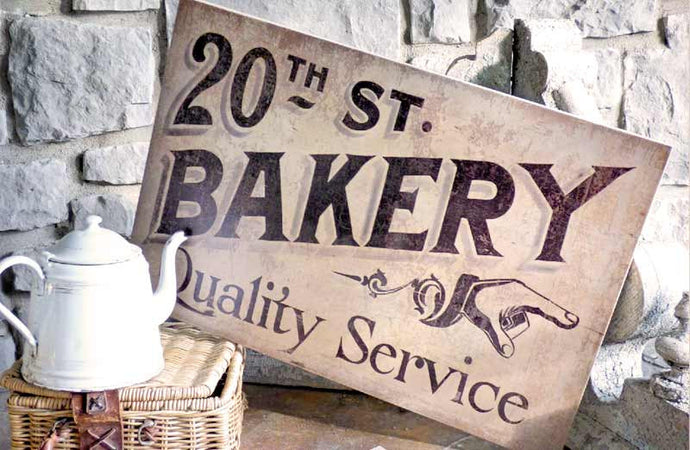 Antique Inspired Metal Bakery Sign General PPD