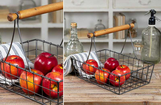 Metal Basket With Wood Handle General VIP