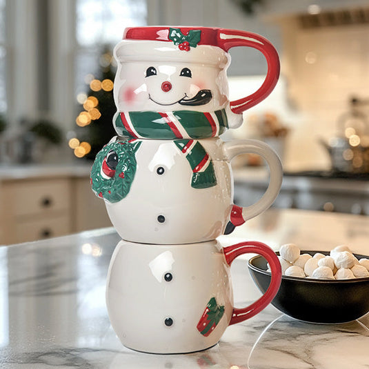 Dolomite Stackable Snowman Mugs, Set of 3 General TP