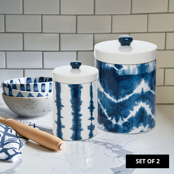 Shibori Canisters, Set of 2 General TP