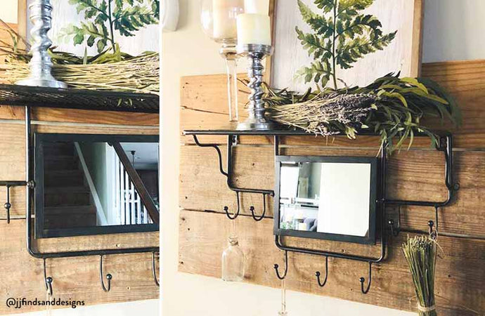 Mirror Shelf with Hooks General WG