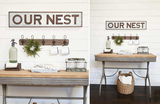 *HUGE* Galvanized "Our Nest" Sign General UMA