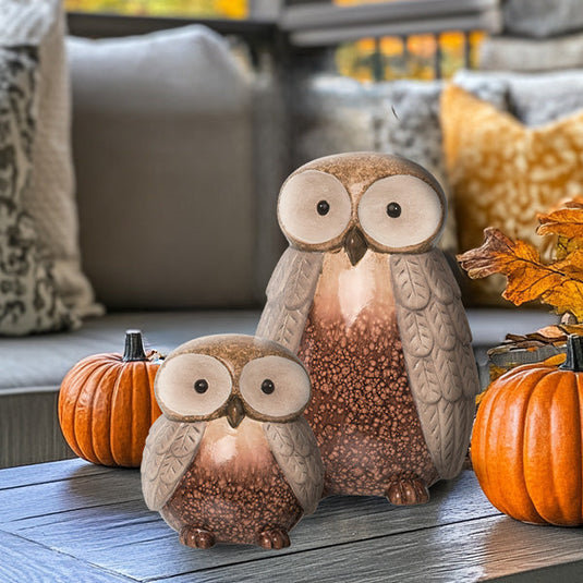 Terracotta Owls, Set of 2 General TP