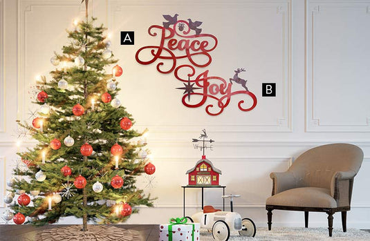 Metal Script Christmas Signs General Decor Steals