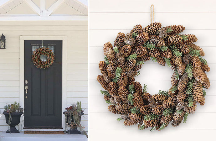 Pinecones and Greeens Wreath General PBK