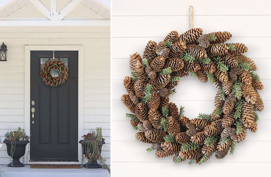 Pinecones and Greeens Wreath General PBK