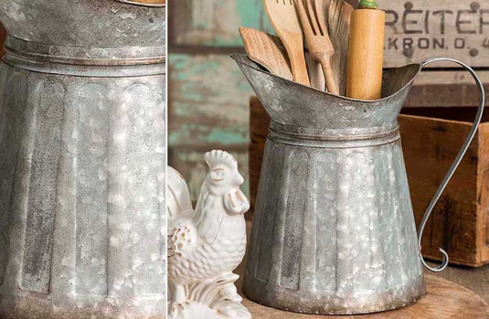 Galvanized Corrugated Milk Pitcher General CT