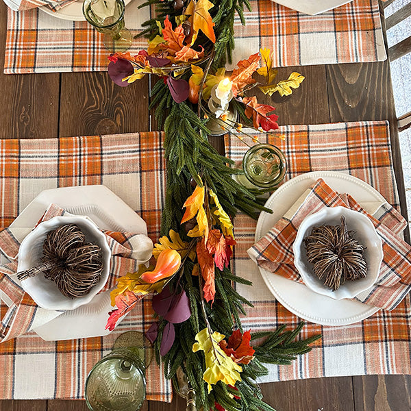 Plaid Placemats, Napkins and Runner Set | Autumn Glow General CNF