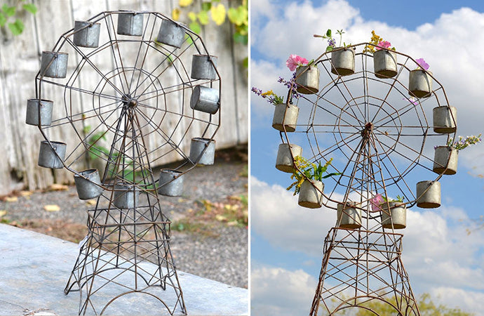 Vintage Ferris Wheel Planter Buckets General PPD