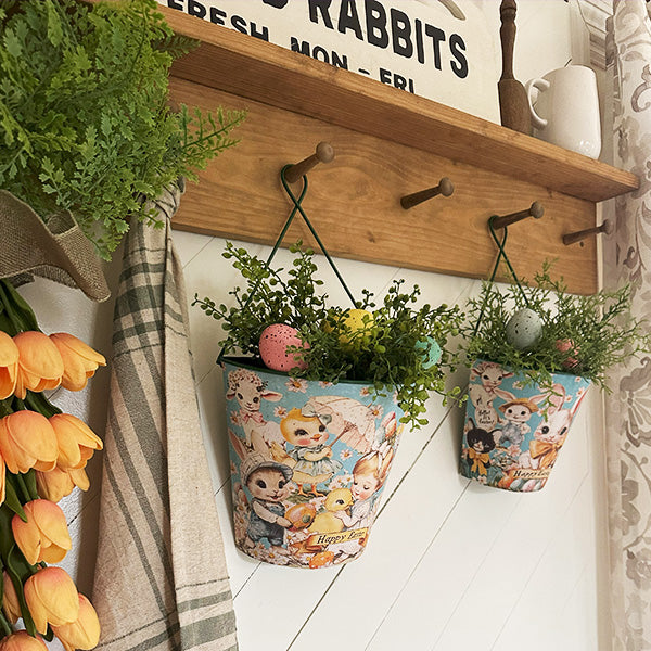 Easter Hanging Metal Planters, Set of Two Shop ABH